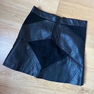 H&M faux leather black skirt size 6